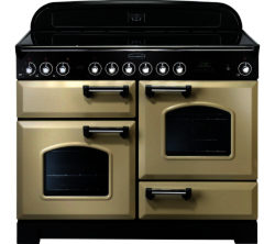 RANGEMASTER  Classic Deluxe 110 Electric Ceramic Range Cooker - Cream & Chrome